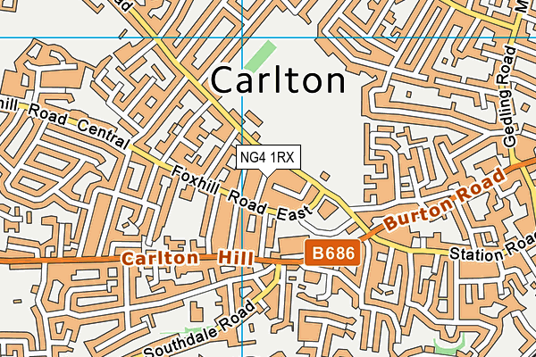 NG4 1RX map - OS VectorMap District (Ordnance Survey)