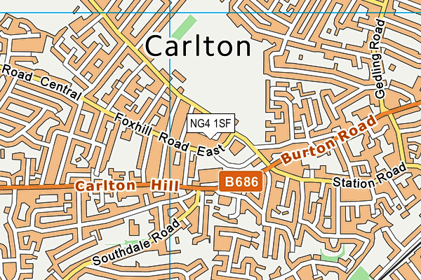 NG4 1SF map - OS VectorMap District (Ordnance Survey)