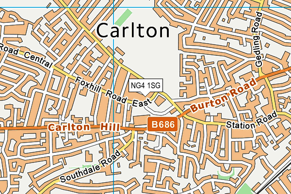 NG4 1SG map - OS VectorMap District (Ordnance Survey)