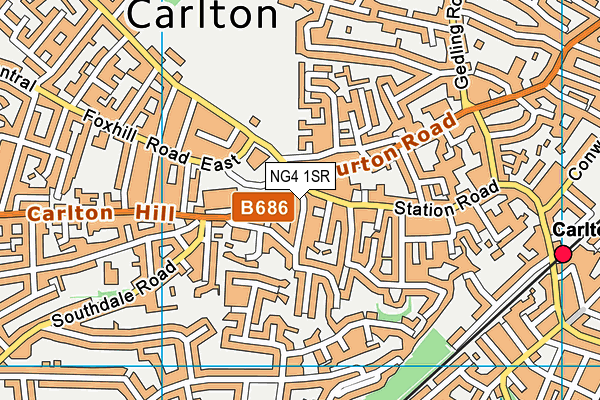 NG4 1SR map - OS VectorMap District (Ordnance Survey)