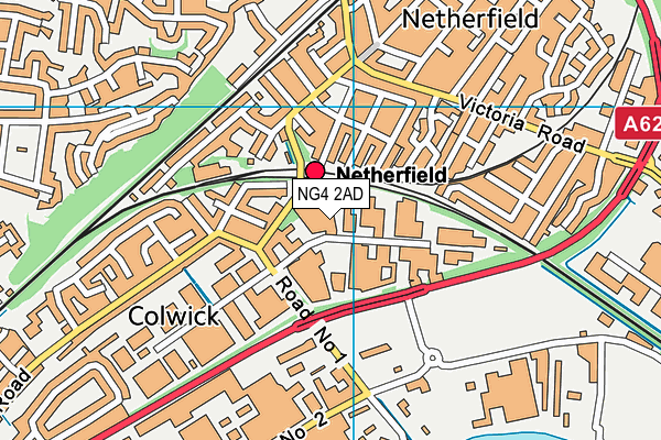 NG4 2AD map - OS VectorMap District (Ordnance Survey)