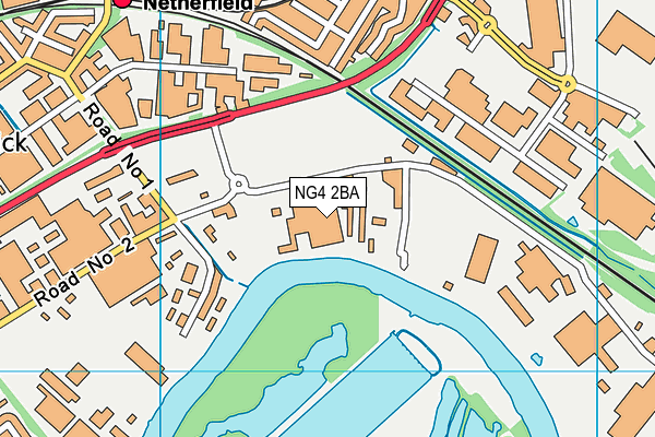 NG4 2BA map - OS VectorMap District (Ordnance Survey)