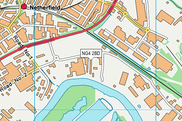 NG4 2BD map - OS VectorMap District (Ordnance Survey)