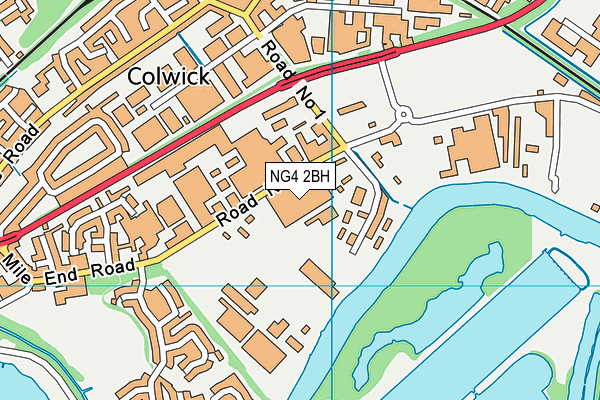 NG4 2BH map - OS VectorMap District (Ordnance Survey)