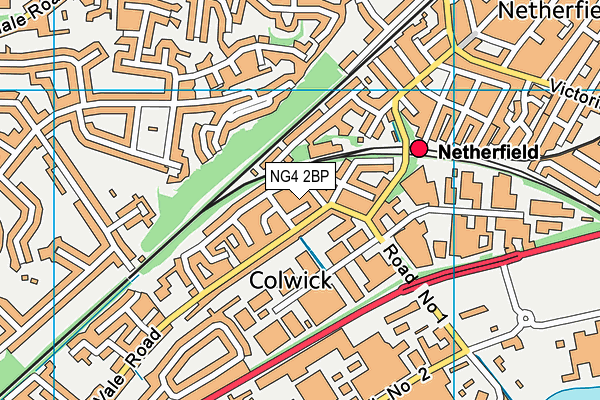NG4 2BP map - OS VectorMap District (Ordnance Survey)