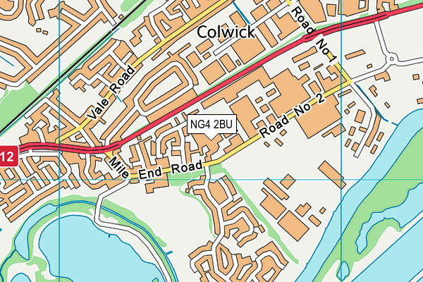 NG4 2BU map - OS VectorMap District (Ordnance Survey)