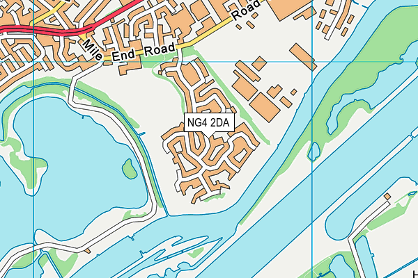 NG4 2DA map - OS VectorMap District (Ordnance Survey)