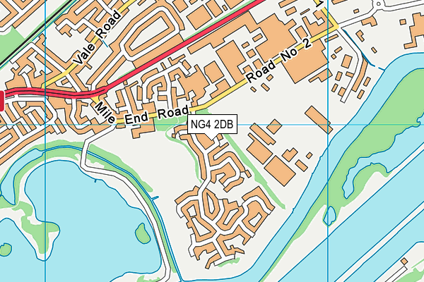 NG4 2DB map - OS VectorMap District (Ordnance Survey)