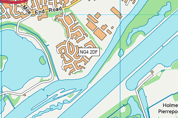 NG4 2DF map - OS VectorMap District (Ordnance Survey)