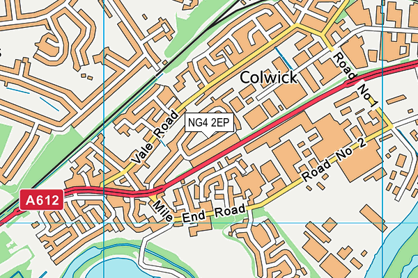 NG4 2EP map - OS VectorMap District (Ordnance Survey)