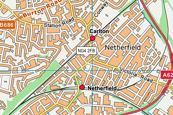 NG4 2FB map - OS VectorMap District (Ordnance Survey)