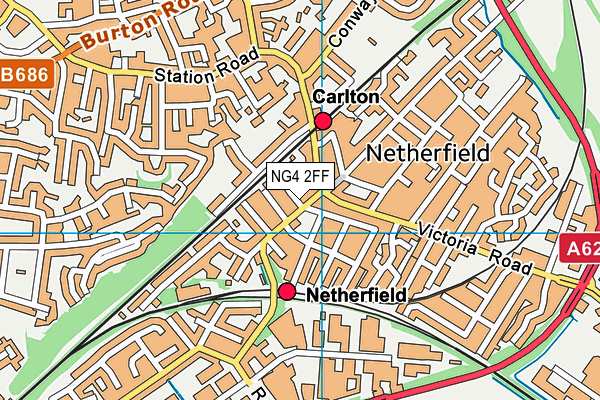 NG4 2FF map - OS VectorMap District (Ordnance Survey)