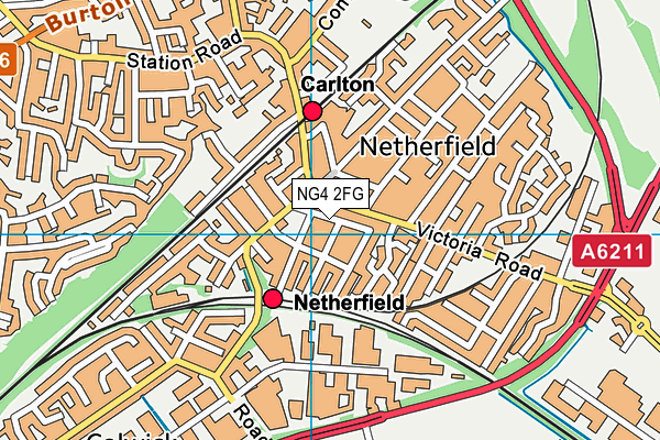 NG4 2FG map - OS VectorMap District (Ordnance Survey)