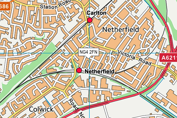 NG4 2FN map - OS VectorMap District (Ordnance Survey)