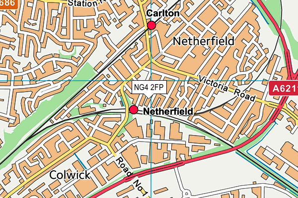 NG4 2FP map - OS VectorMap District (Ordnance Survey)