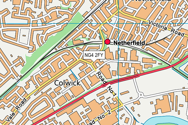 NG4 2FY map - OS VectorMap District (Ordnance Survey)