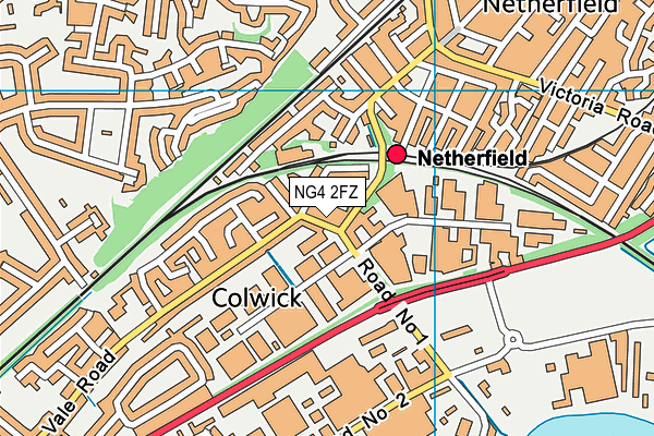 NG4 2FZ map - OS VectorMap District (Ordnance Survey)