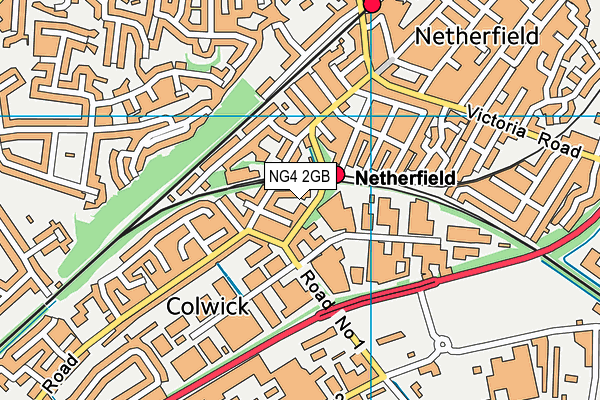 NG4 2GB map - OS VectorMap District (Ordnance Survey)