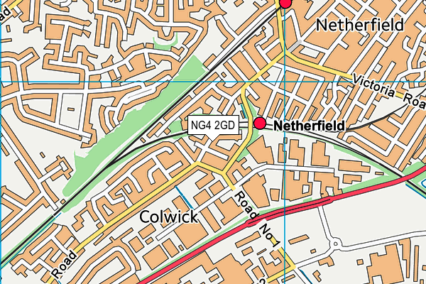 NG4 2GD map - OS VectorMap District (Ordnance Survey)