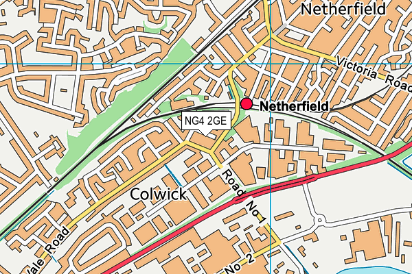 NG4 2GE map - OS VectorMap District (Ordnance Survey)