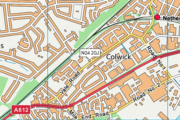 NG4 2GJ map - OS VectorMap District (Ordnance Survey)