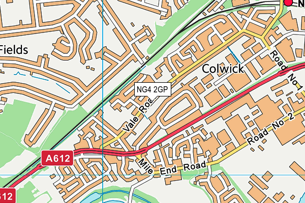 NG4 2GP map - OS VectorMap District (Ordnance Survey)