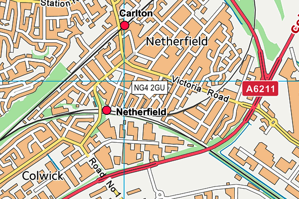 NG4 2GU map - OS VectorMap District (Ordnance Survey)