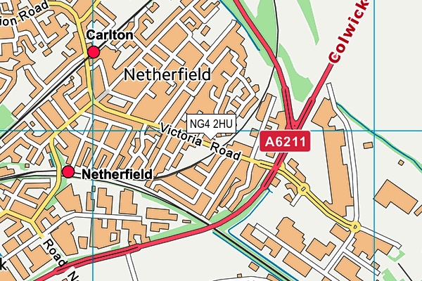 NG4 2HU map - OS VectorMap District (Ordnance Survey)