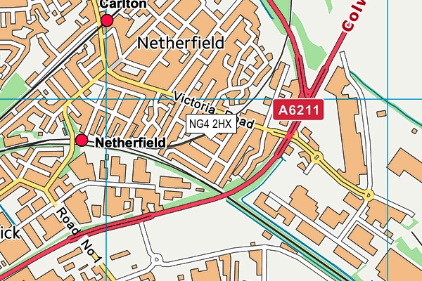 NG4 2HX map - OS VectorMap District (Ordnance Survey)