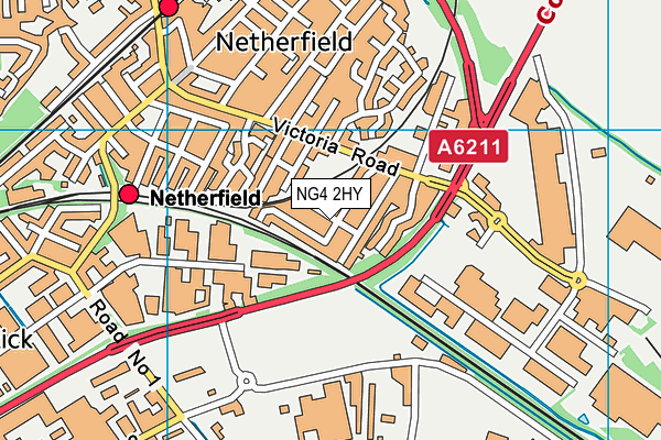 NG4 2HY map - OS VectorMap District (Ordnance Survey)