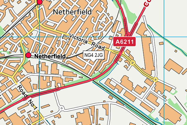 NG4 2JG map - OS VectorMap District (Ordnance Survey)