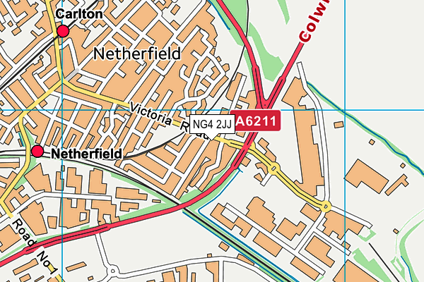 NG4 2JJ map - OS VectorMap District (Ordnance Survey)