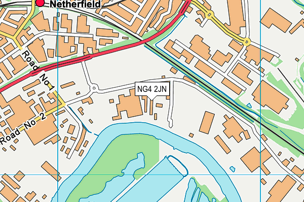 NG4 2JN map - OS VectorMap District (Ordnance Survey)