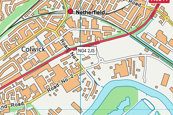 NG4 2JS map - OS VectorMap District (Ordnance Survey)
