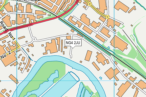 NG4 2JU map - OS VectorMap District (Ordnance Survey)