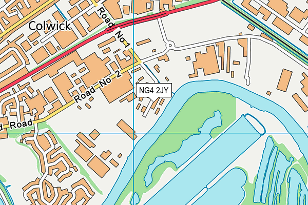 NG4 2JY map - OS VectorMap District (Ordnance Survey)