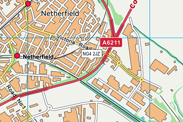 NG4 2JZ map - OS VectorMap District (Ordnance Survey)