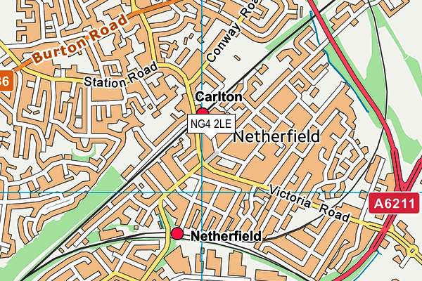 NG4 2LE map - OS VectorMap District (Ordnance Survey)