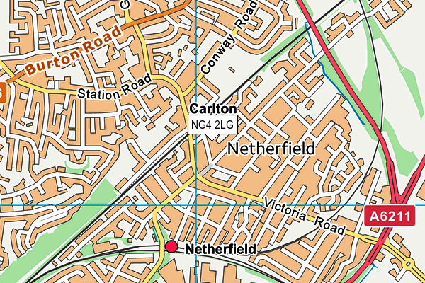 NG4 2LG map - OS VectorMap District (Ordnance Survey)