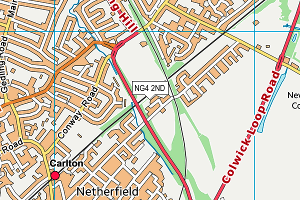 NG4 2ND map - OS VectorMap District (Ordnance Survey)