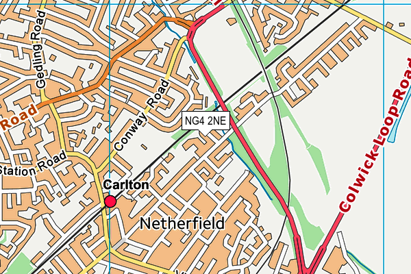 NG4 2NE map - OS VectorMap District (Ordnance Survey)