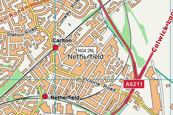 NG4 2NL map - OS VectorMap District (Ordnance Survey)