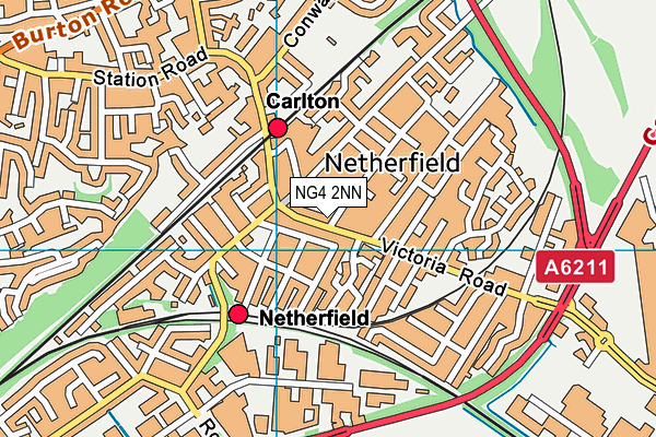 NG4 2NN map - OS VectorMap District (Ordnance Survey)