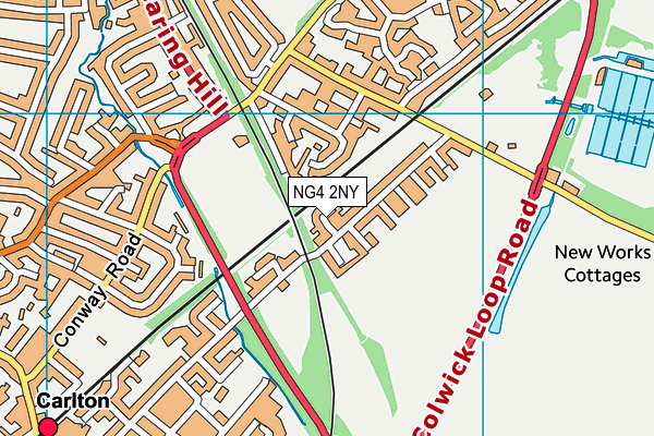 NG4 2NY map - OS VectorMap District (Ordnance Survey)