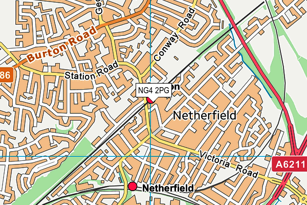 NG4 2PG map - OS VectorMap District (Ordnance Survey)