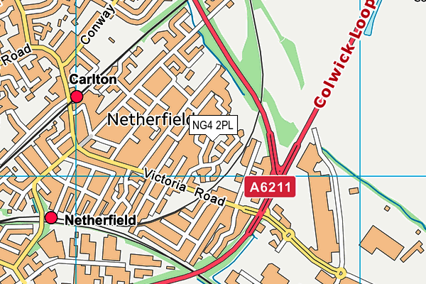 NG4 2PL map - OS VectorMap District (Ordnance Survey)