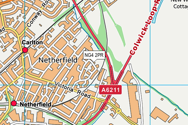 NG4 2PR map - OS VectorMap District (Ordnance Survey)