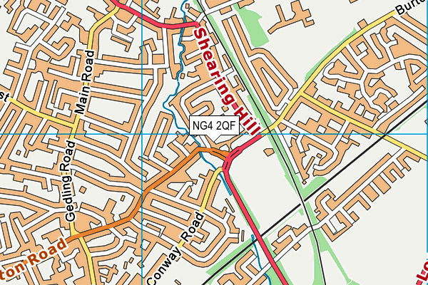 Burton Road Jubilee Park map (NG4 2QF) - OS VectorMap District (Ordnance Survey)