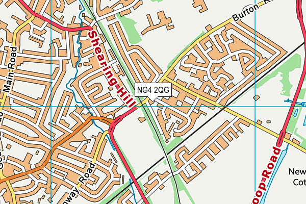 NG4 2QG map - OS VectorMap District (Ordnance Survey)