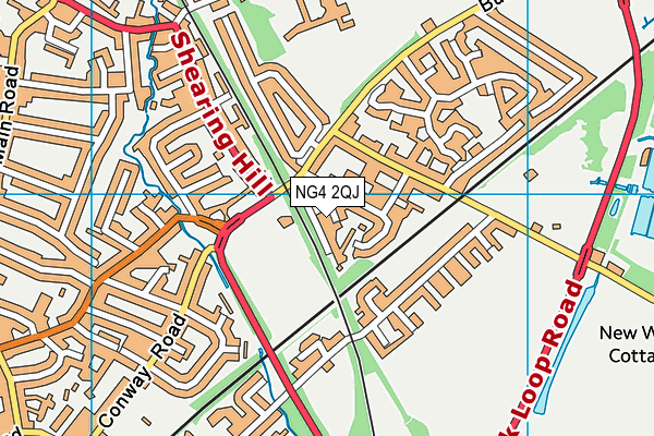 NG4 2QJ map - OS VectorMap District (Ordnance Survey)
